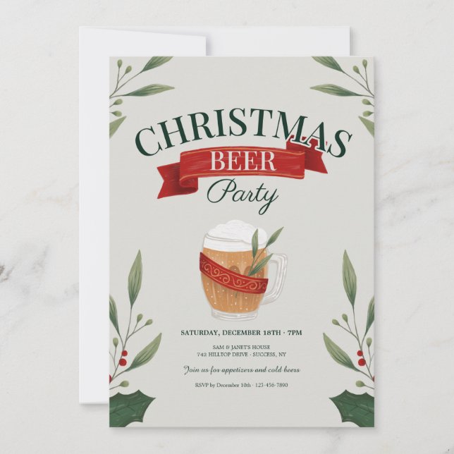 Invitación Navidades Beer Fiesta (Anverso)
