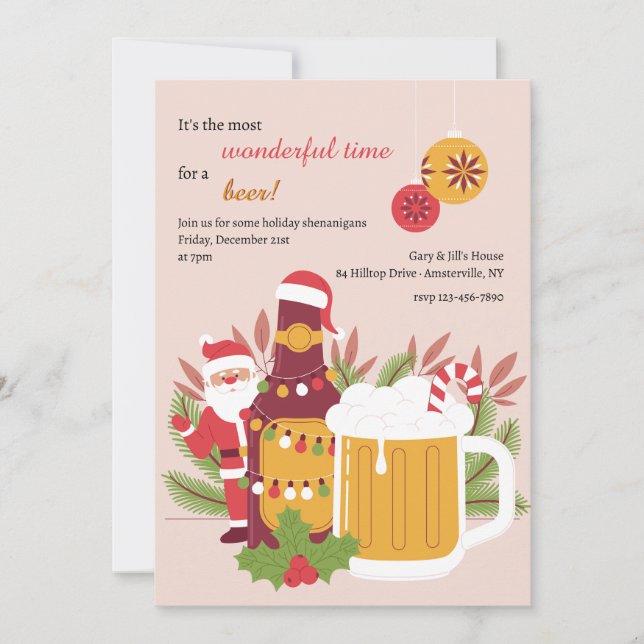 Invitación Navidades Beer Fiesta (Anverso)
