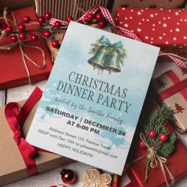 Invitación Navidades Bells Winter Background