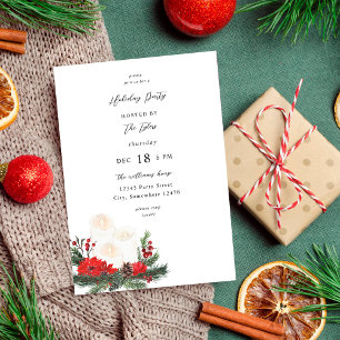 Invitación Navidades Berries y Fiesta de Navidades de feriado