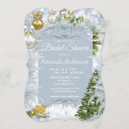 Invitación Navidades blancos ducha de novia