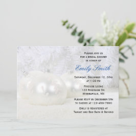 Invitación Navidades blancos ducha de novia en invierno