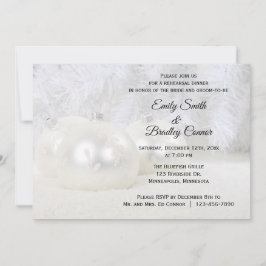 Invitación Navidades blancos Ensayo de Boda de Invierno