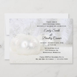 Invitación Navidades blancos Ensayo de Boda de Invierno
