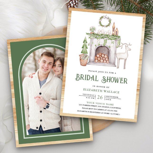 Invitación Navidades blancos reemplazan a la ducha de fotos d (Subido por el creador)