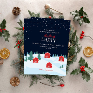 Invitación Navidades blancos rusos