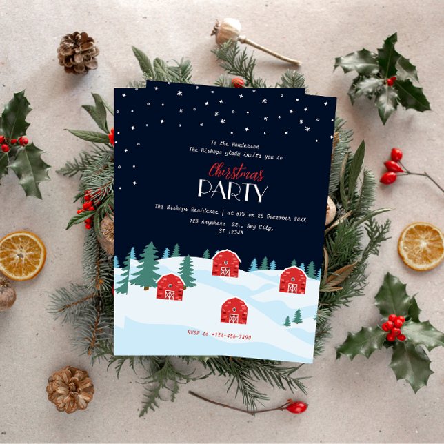 Invitación Navidades blancos rusos (Subido por el creador)