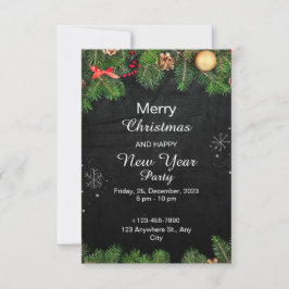 Invitación Navidades Blancos Y Negros
