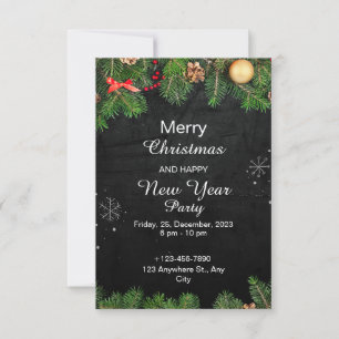 Invitación Navidades Blancos Y Negros