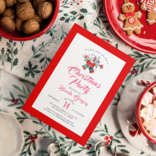 Invitación Navidades Bless & Flowers Fiesta de cena en Bouque