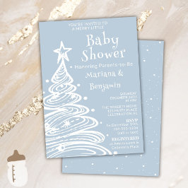 Invitación Navidades Blue Boy Parejas Baby Shower