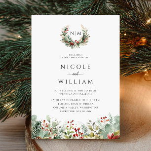 Invitación Navidades Boda botánico
