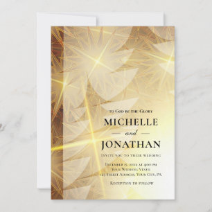 Invitación Navidades Boda cristiana de los Árboles de Oro mod