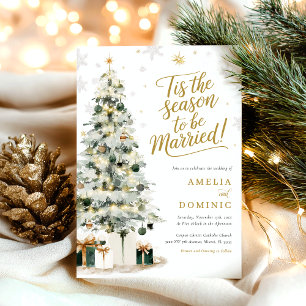 Invitación Navidades Boda de árbol de invierno