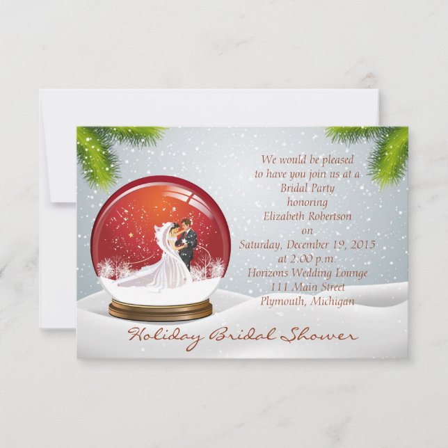 Invitación Navidades Boda Ducha nupcial (Anverso)