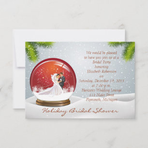 Invitación Navidades Boda Ducha nupcial