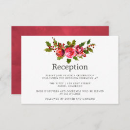 Invitación Navidades Boda Floral Holly Recepción