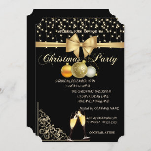 Invitación Navidades Bolas, Vidrio, Bow Compañía Navidades Fi