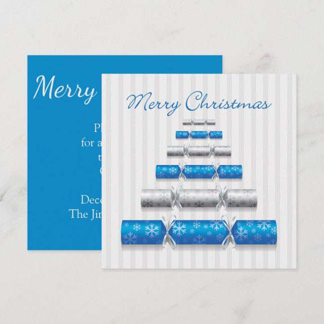 Invitación Navidades bonbons elegantes (Anverso / Reverso)