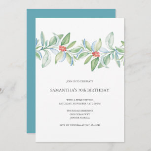Invitación Navidades botánicos 70º cumpleaños