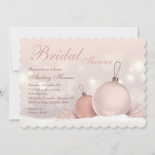 Invitación Navidades Bridal Shower (Anverso)