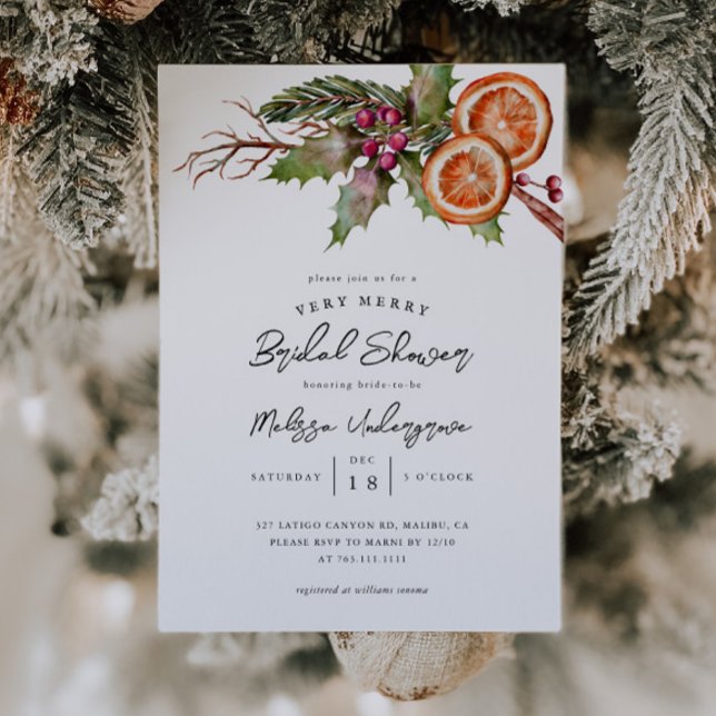 Invitación Navidades Bridal Shower | Botánica de invierno (Subido por el creador)