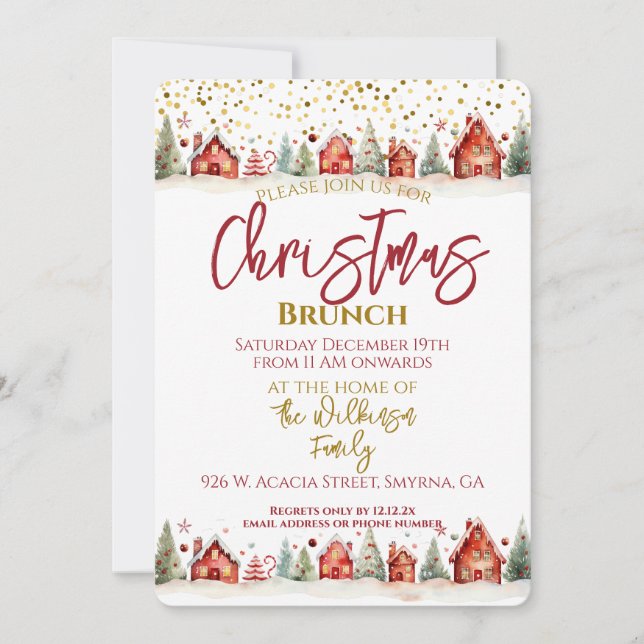 Invitación Navidades Brunch (Anverso)