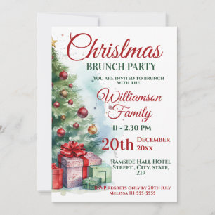 Invitación Navidades Brunch