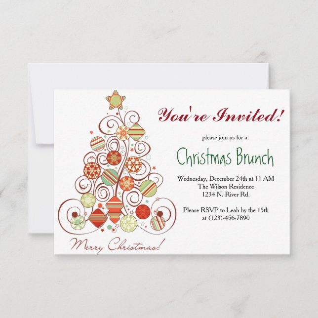 Invitación Navidades Brunch (Anverso)