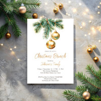 Navidades brunch gold baubles pinos
