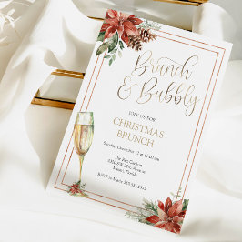 Invitación Navidades Brunch y Bubbly Champagne