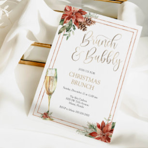 Invitación Navidades Brunch y Bubbly Champagne