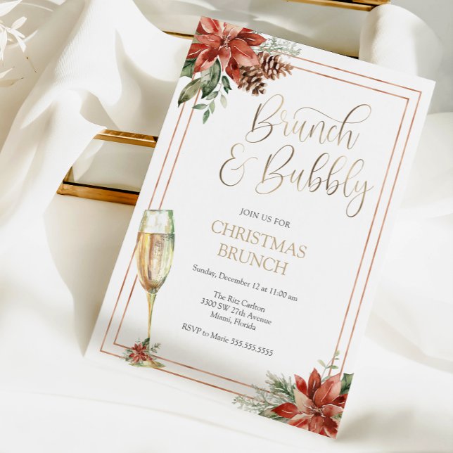Invitación Navidades Brunch y Bubbly Champagne (Subido por el creador)
