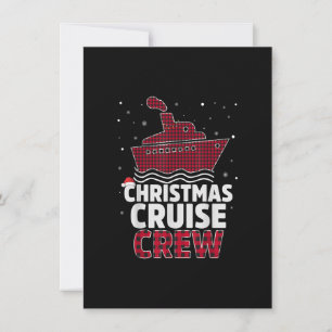 Invitación Navidades Búfalo Santa Hat de la tripulación de cr