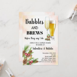 Invitación Navidades Burbuja y brea Ducha de parejas