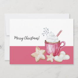 Invitación Navidades Cacao Caliente Y Acuarela De Cookies