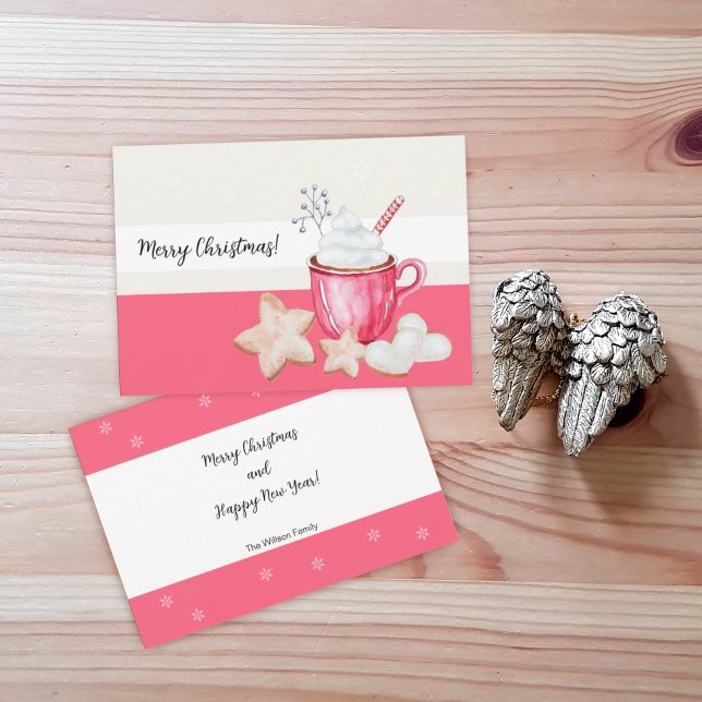 Invitación Navidades Cacao Caliente Y Acuarela De Cookies (Subido por el creador)