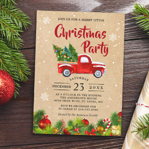 Invitación Navidades Camionero Un Fiesta De Los Pequeños Navi