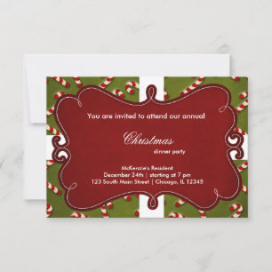 Invitación Navidades Candy Cane