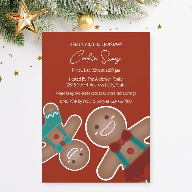 Invitación Navidades caprichosos Fiesta de intercambio de gal (Subido por el creador)