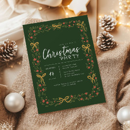 Invitación Navidades caprichosos invitan al partido Wreath &