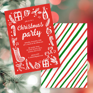 Invitación Navidades caprichosos Personalizado de fiesta navi