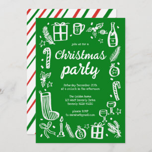 Invitación Navidades caprichosos Personalizado de fiesta navi