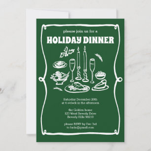 Invitación Navidades caprichosos PERSONALIZADO Fiesta de cena