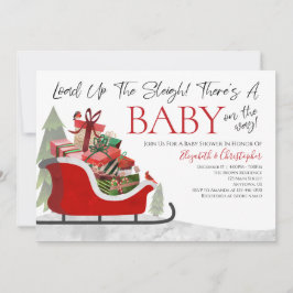 Invitación Navidades Cargan El Baby Shower De Invierno De Sle