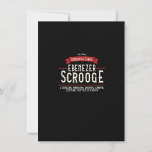 Invitación Navidades Carol, Ebenezer Scrooge, Diseño de vacac