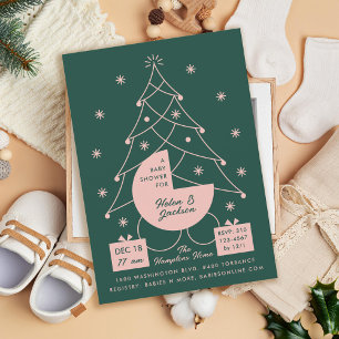 Invitación Navidades Carriage Baby Shower
