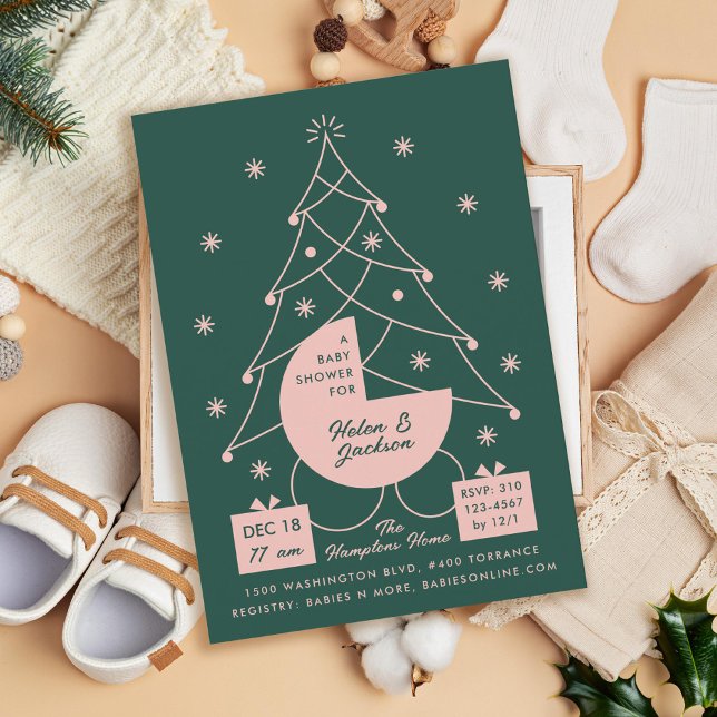 Invitación Navidades Carriage Baby Shower (Subido por el creador)