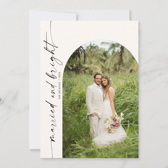 Invitación Navidades casados y brillantes de vacaciones con f (Anverso)