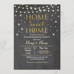 Invitación Navidades caseros de copos de nieve invitan a camb